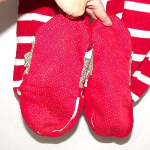 NICK & NORA Sock Monkey Footie Pajamas/Union Suit, M, Red/White, Zips, Pockets - Picture 10 of 12
